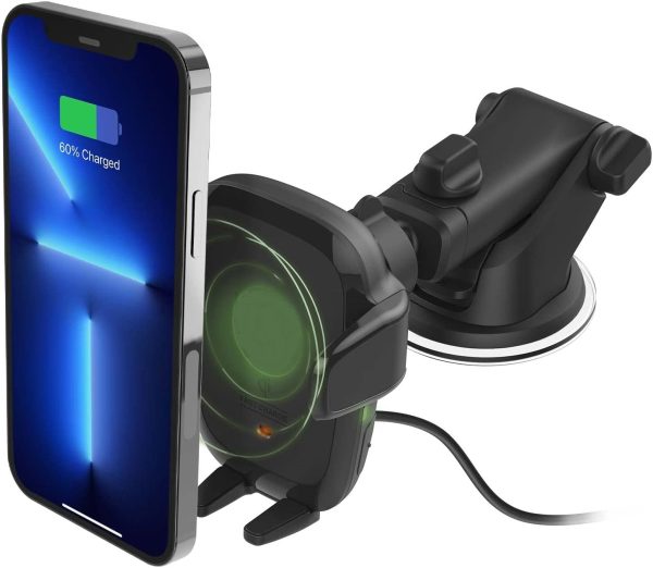 Automatic Clamping Dashboard Phone Mount with Wireless Charging for Google Pixel
