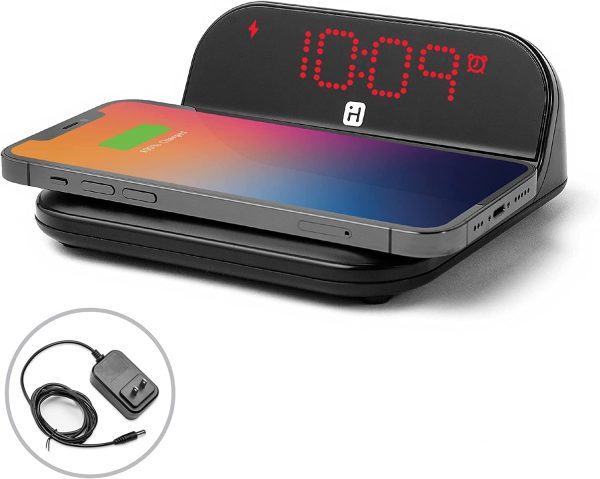 Digital Alarm Clock with Wireless Charging